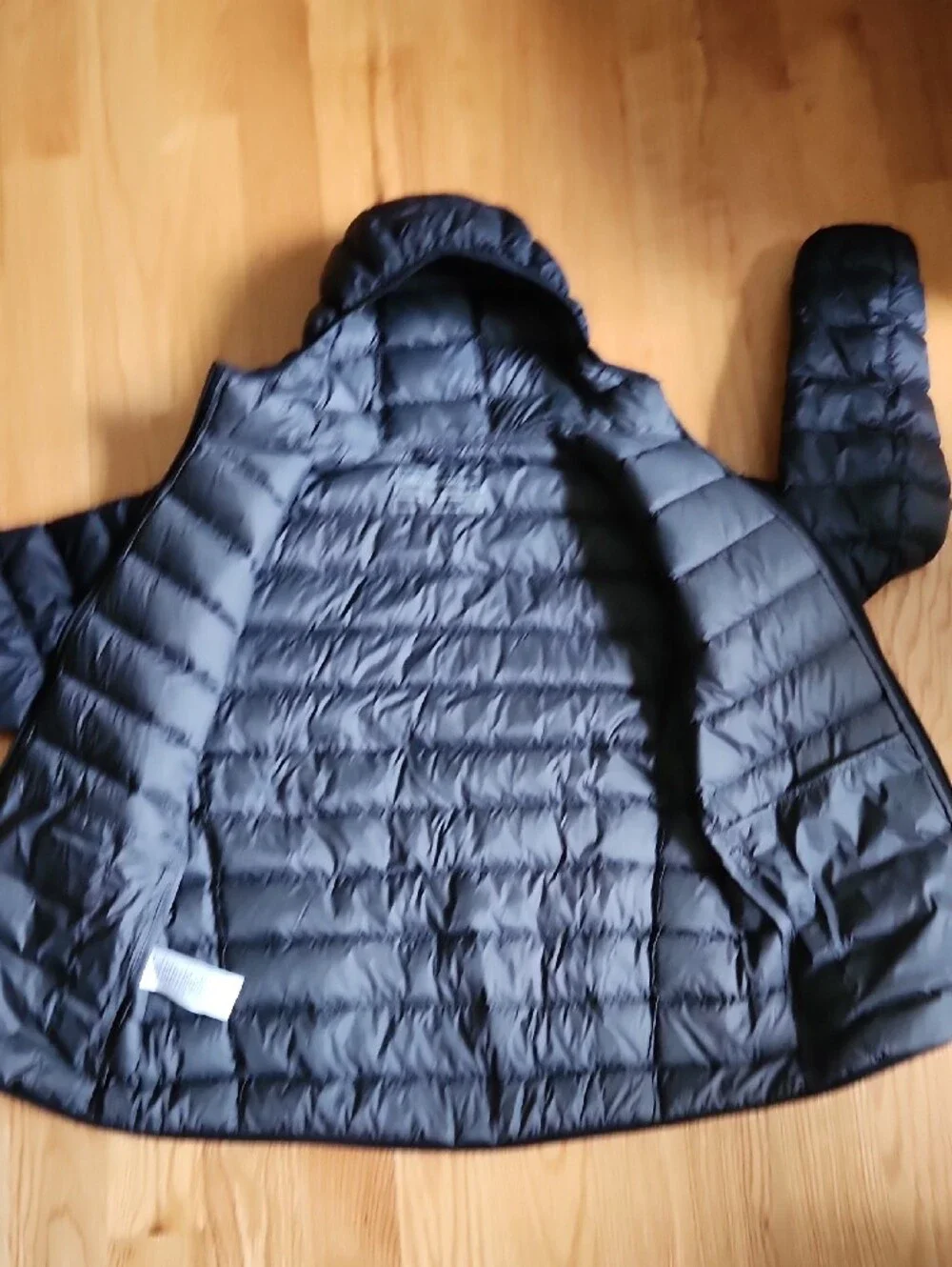 Eddie Bauer, Mens Black Hooded Down Puffer Jacket, Sz Medium - Picture 10 of 14